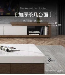 a家家具 电视柜现代简约北欧小户型茶几电视柜经济型家具组合套装 挂板