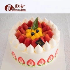 【欧卡一中店】生日蛋糕系列-雪见莓莓 8寸 牛奶奶油