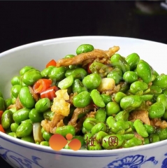 毛豆子炒肉丝