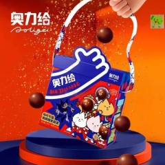 奥力给麦丽素巧克力脆心球桶装跳跳糖纯可可脂158g奥利给儿童零食