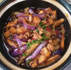【满口香】茄子煲+蔬菜+卤蛋