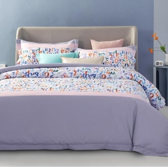 晋帛家纺春夏新品全棉清新拼色四件套100棉床上用品1.5米1.8m 适用1.5m/1.8m床